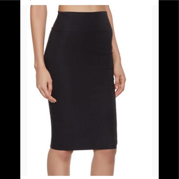 Bebe Black Knit Midi Skirt - Picture 2 of 4